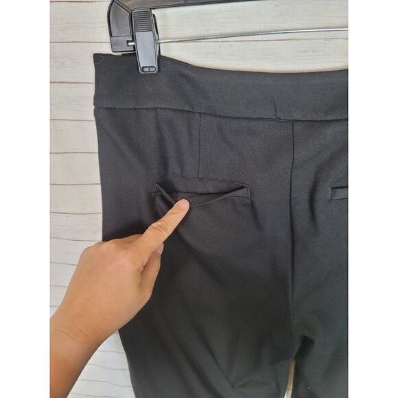 Cabi Black Ponte Knit Kingston Cropped Trouser Pants, sz 8 - Picture 7 of 16